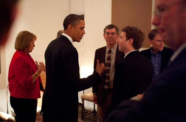 Mark Zuckerger con Barack Obama