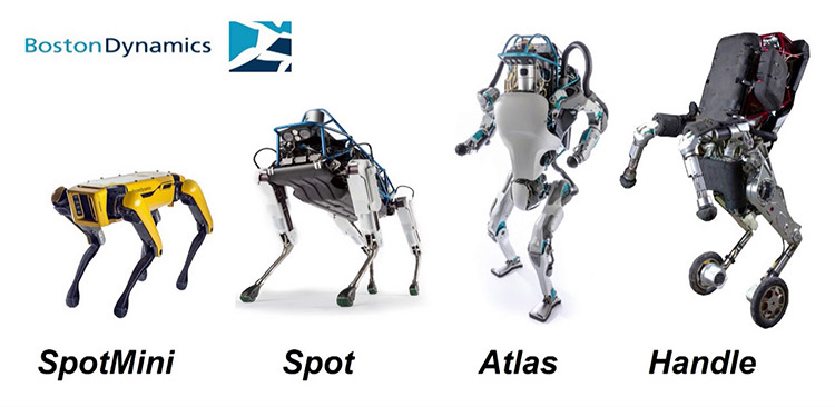 Atlas y otros droides de Boston Dynamics