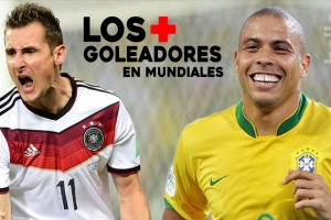 Mirislav Klose y Ronaldo los máximos goleadores de la historia de los mundiales